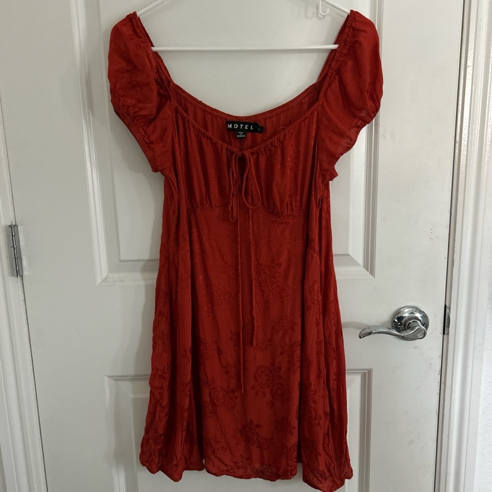 Motel Red Floral Dress